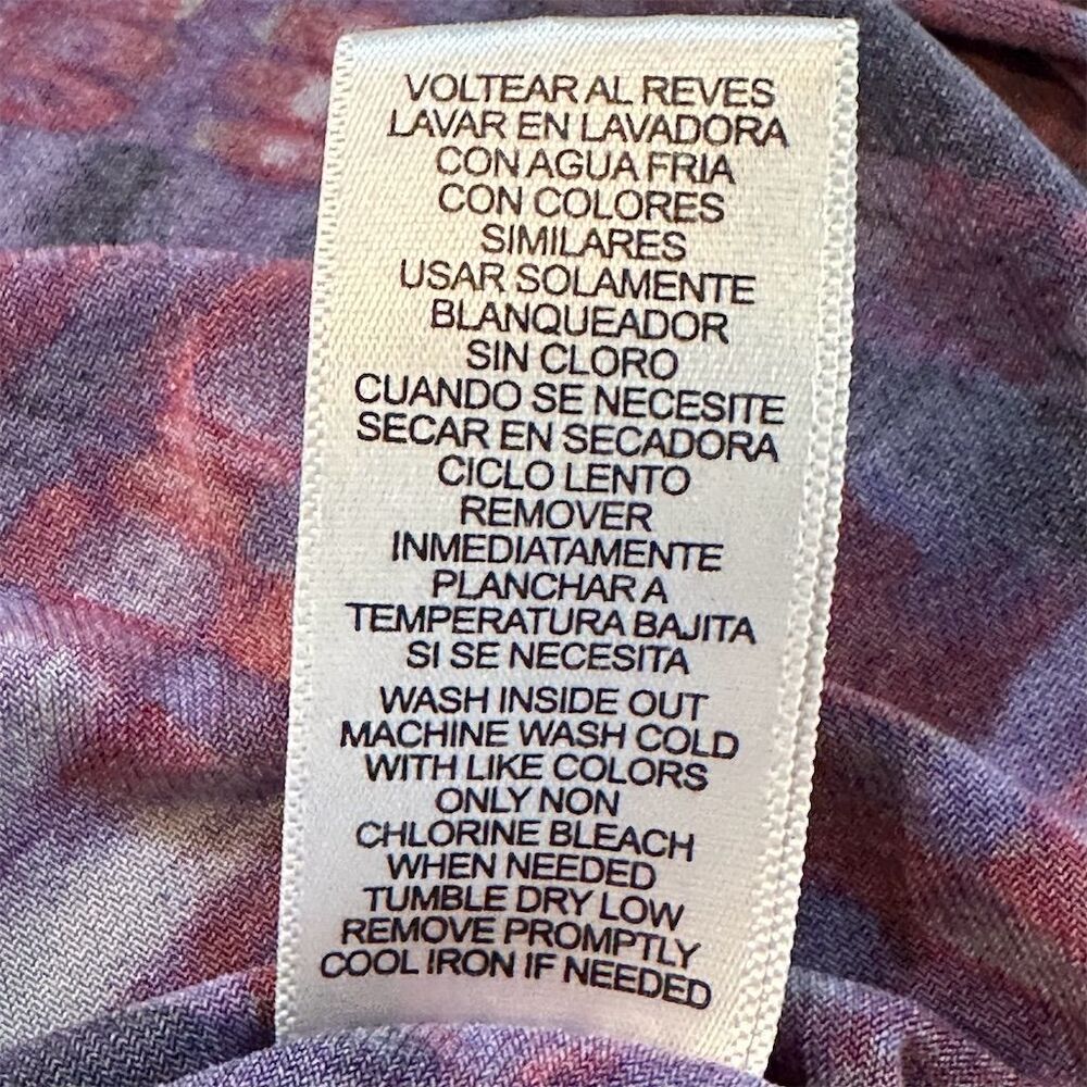 Daisy Fuentes Women's‎ Blouse S Multicolor Short Sleeve Draped Front - Picture 6 of 8